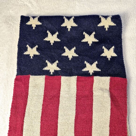 American Flag USA Infinity Knit Scarf 50x11 Acrylic Unisex Reversible Unbranded - Picture 2 of 8